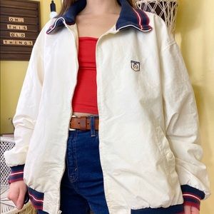 90’s Vintage White Tommy Hilfiger Windbreaker